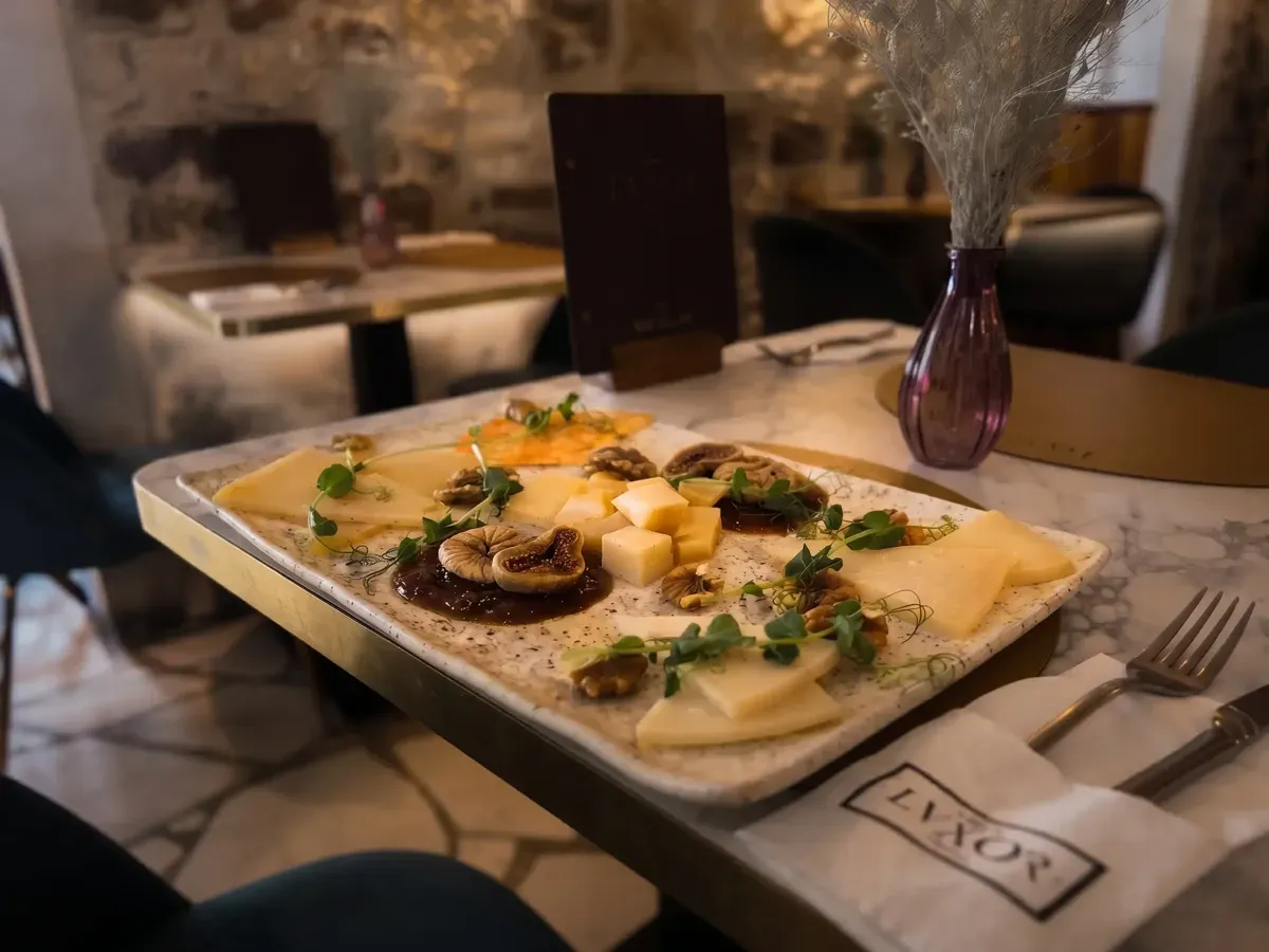 Authentic Dalmatian Cheese Selection on Peristil Square, Café & Restaurant Lvxor Split