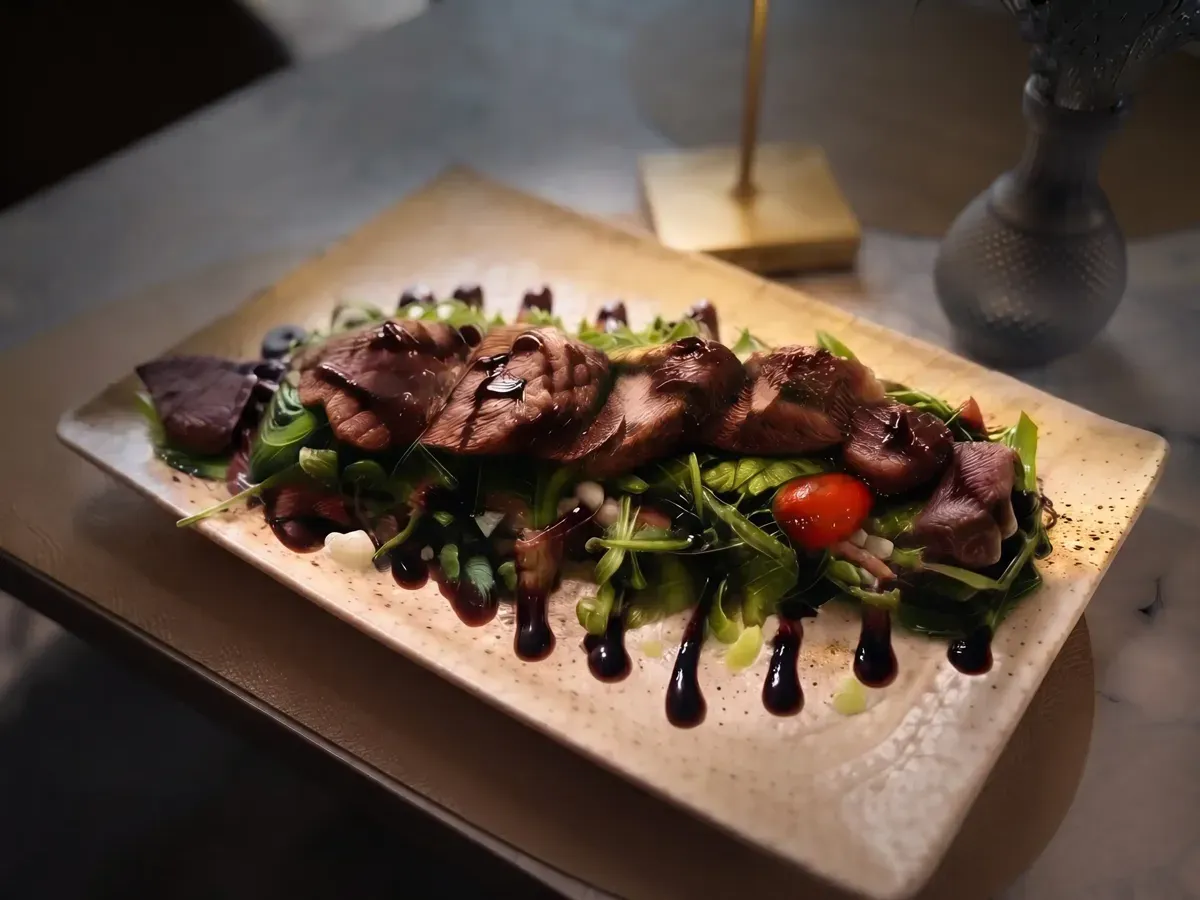 Exquisite Steakhouse Salad on Peristil Square, Café & Restaurant Lvxor Split