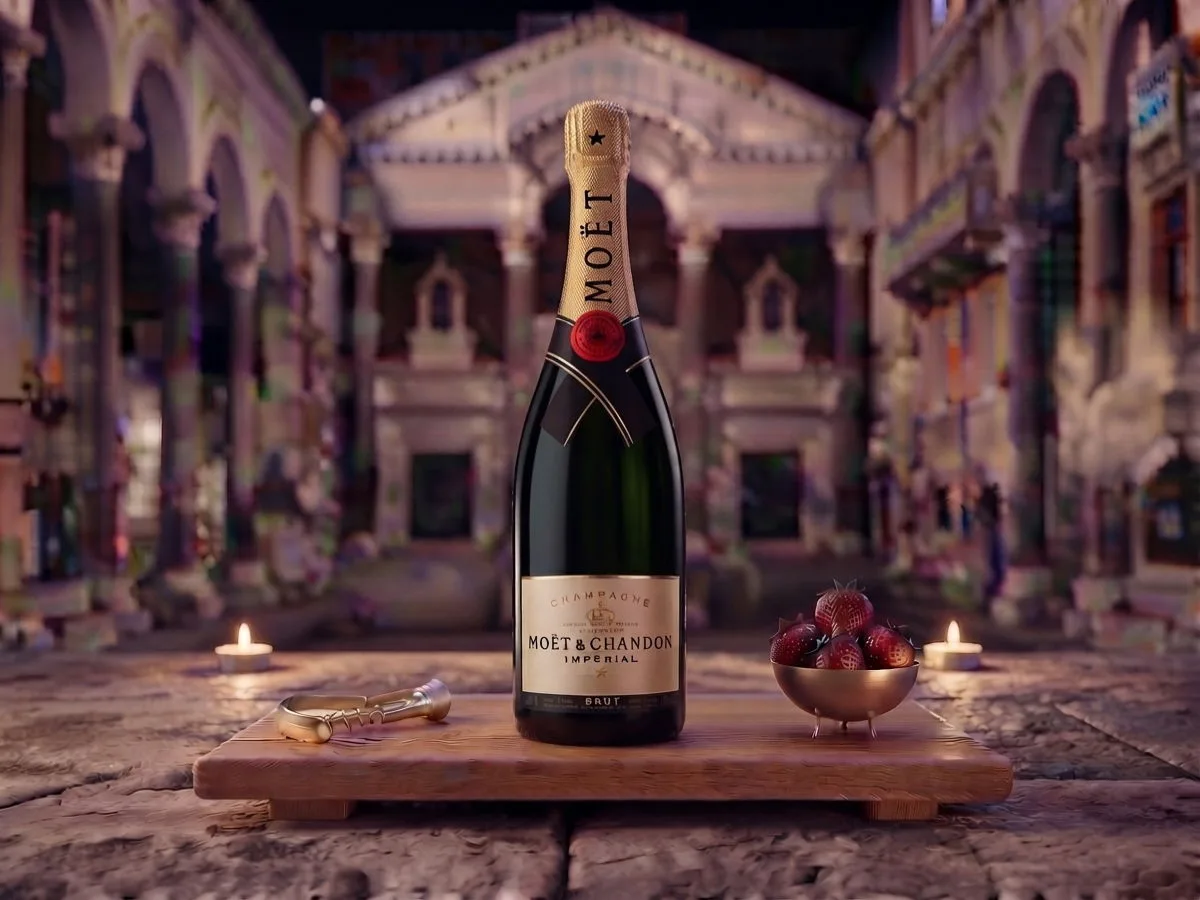 Moët & Chandon Impérial Brut, 0.75 l bottle on Peristil Square, Café & Restaurant Lvxor Split
