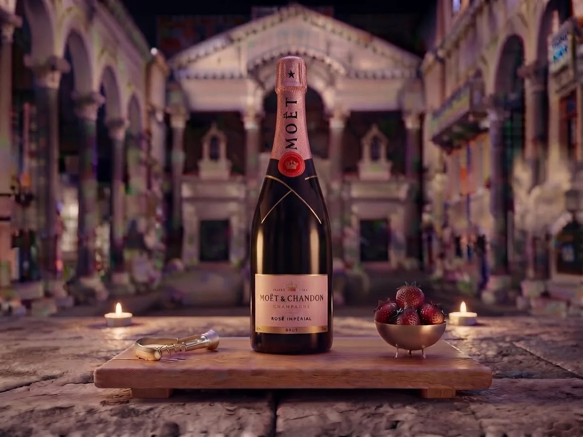 Moët & Chandon Rosé Impérial, 0.75 l bottle on Peristil Square, Café & Restaurant Lvxor Split