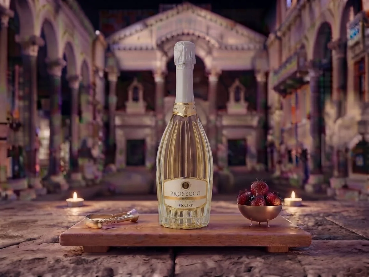 Piccini Prosecco Venetian Dress, 0.75 l bottle on Peristil Square, Café & Restaurant Lvxor Split