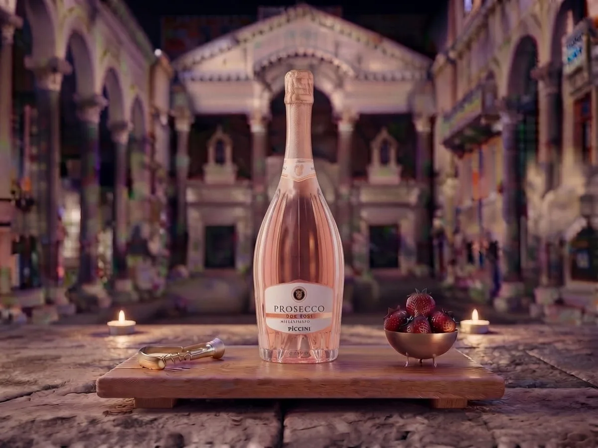 Piccini Prosecco Venetian Dress Rosé, 0.75 l bottle on Peristil Square, Café & Restaurant Lvxor Split