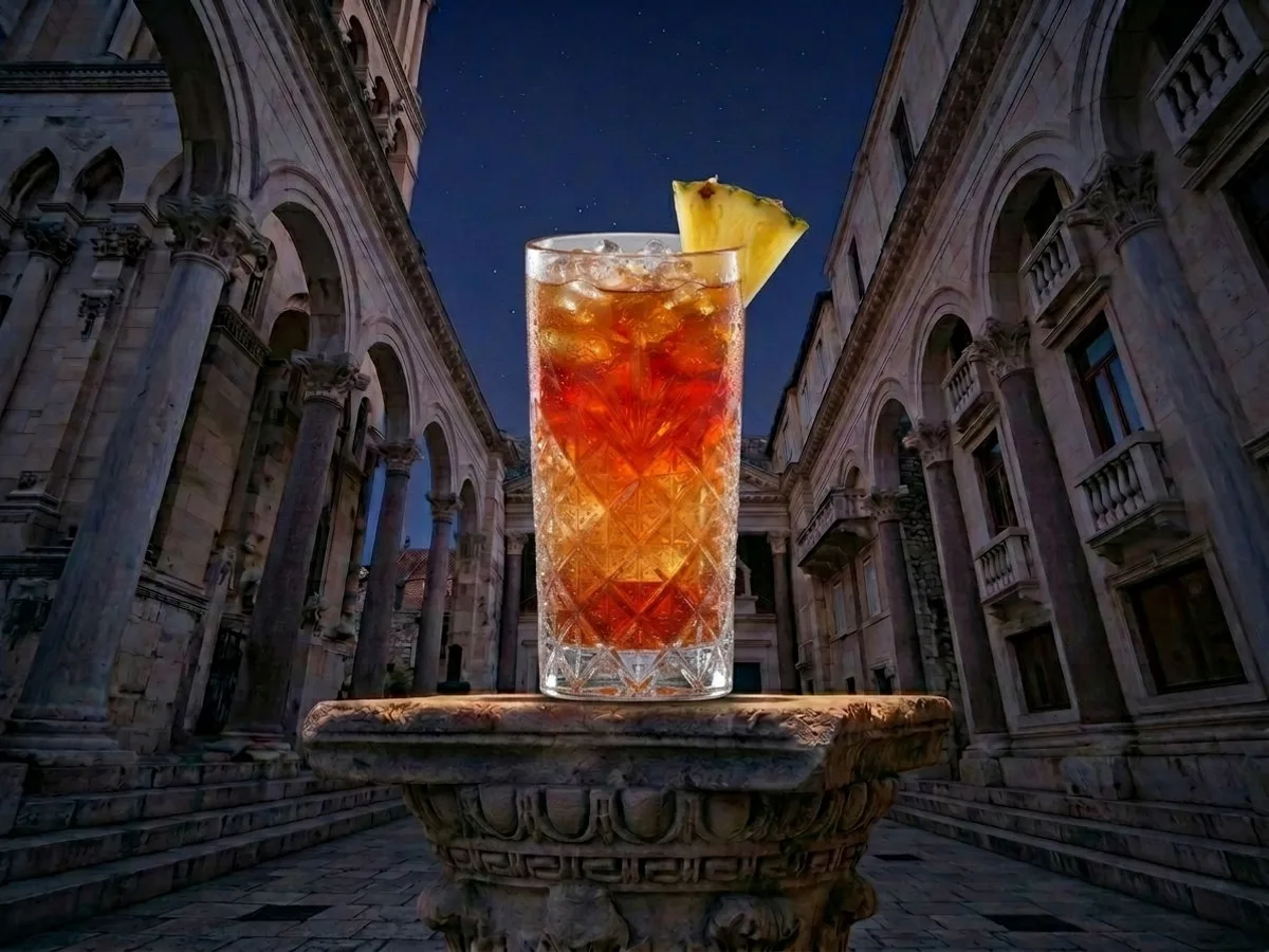 Zombie cocktail on Peristil Square, Café & Restaurant Lvxor Split
